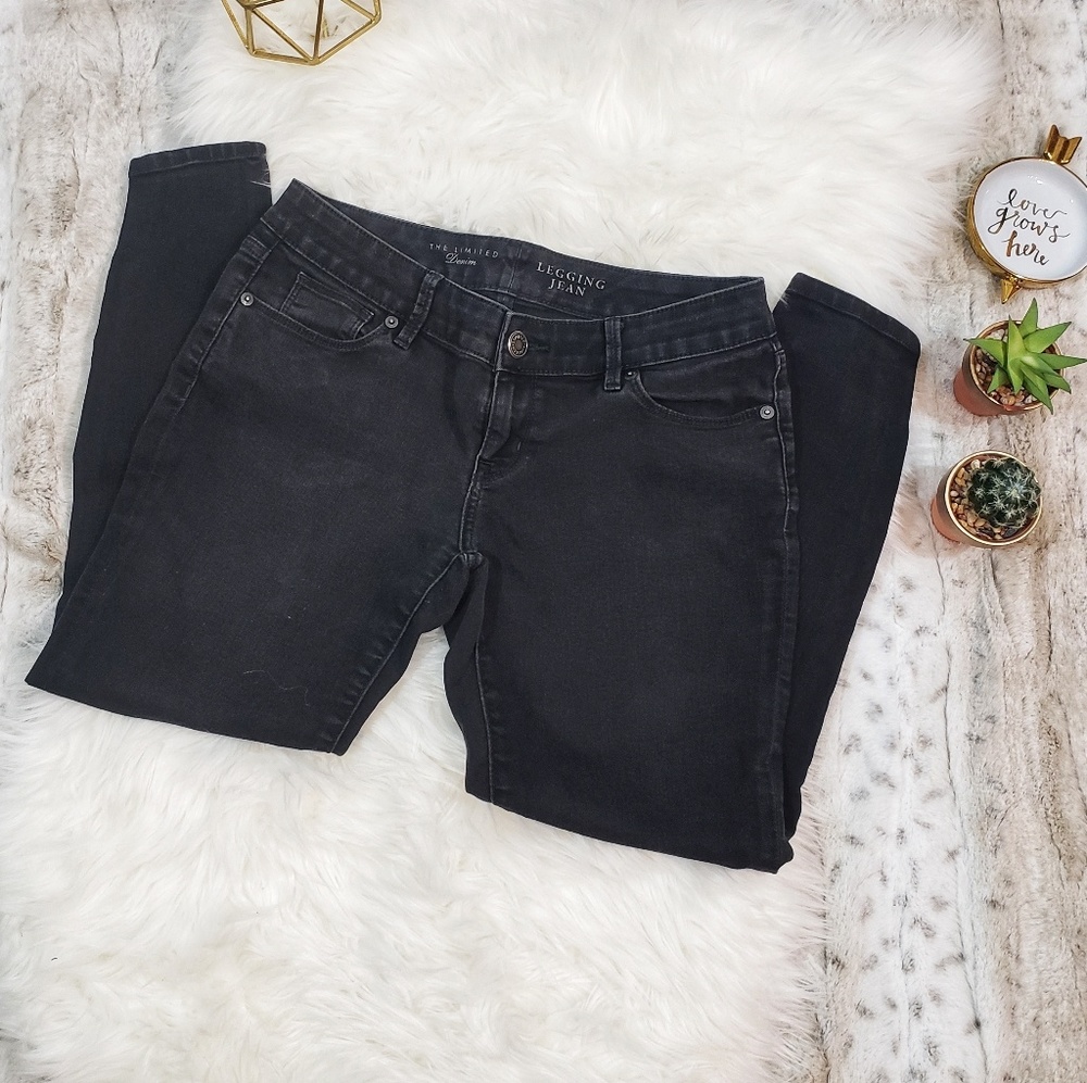 The Limited Denim Black Legging Jean 4P EUC